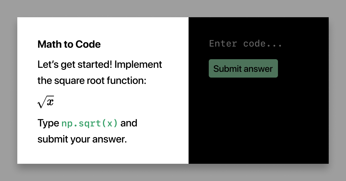 Math to Code
